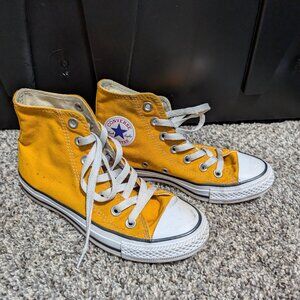 Yellow high top Converse
